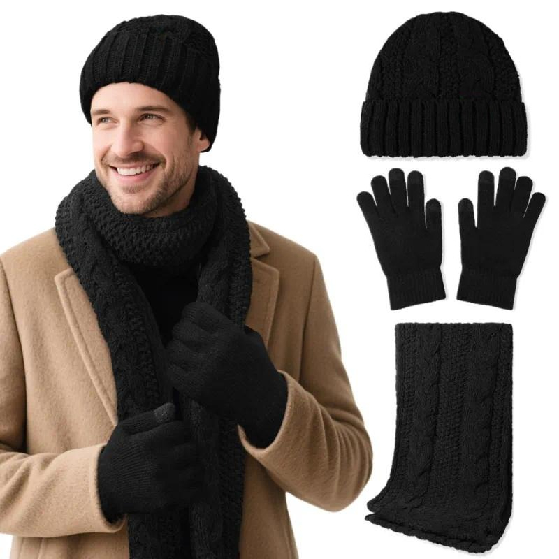 Wool Glove Lined - Ensemble bonnet, écharpe et gants en