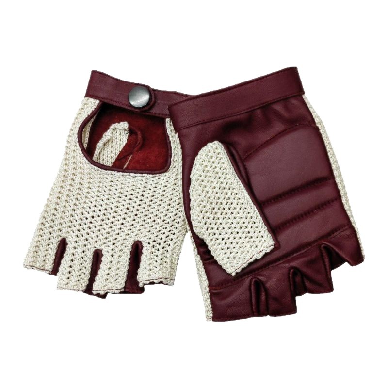 Leather Driving Glove - Gants mi-doigts en peau de mouton
