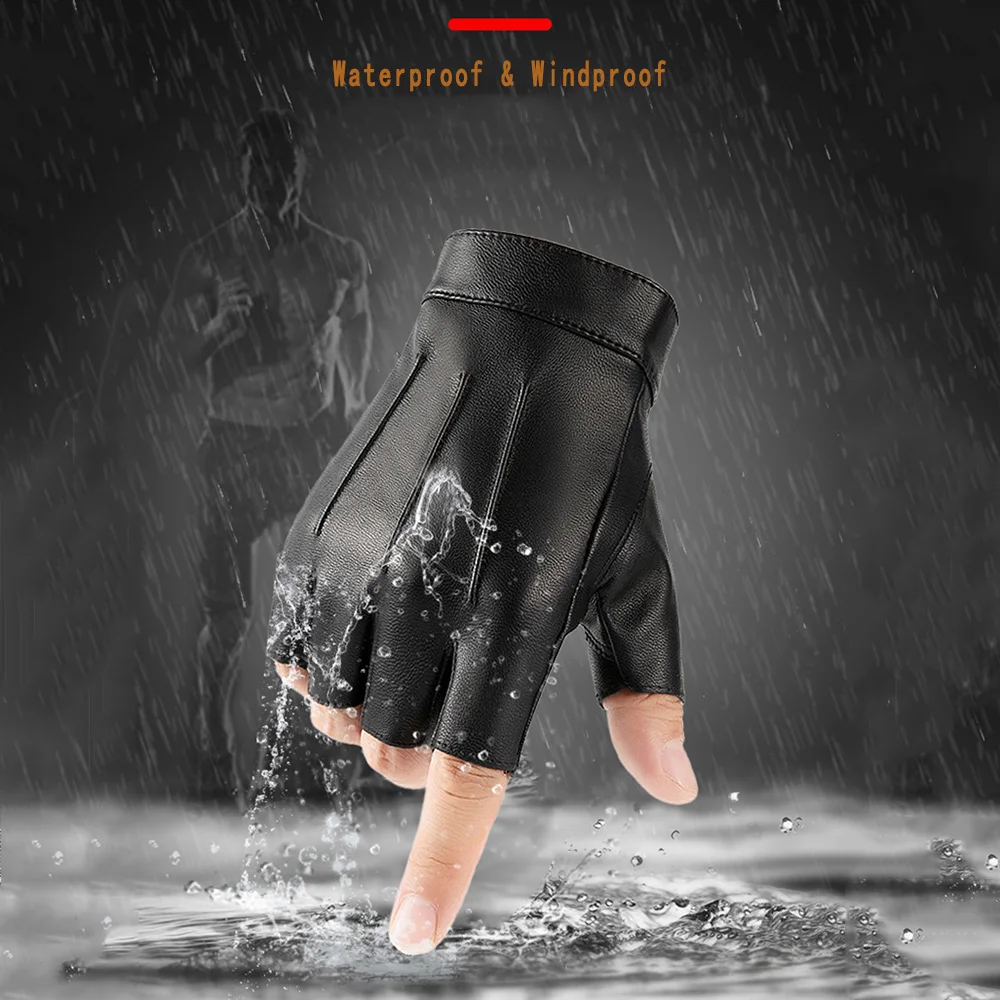 1 paire coupe-vent sans doigts - Leather Driving Glove avis et prix